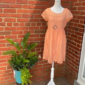 SOLD Lightweight pastel orange babydoll dress